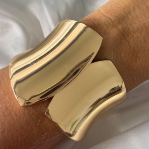 Bracelete Maxi Largo - Folheado a Ouro 18k