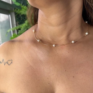 Choker de Pérolas - Banhado a Ouro 18k