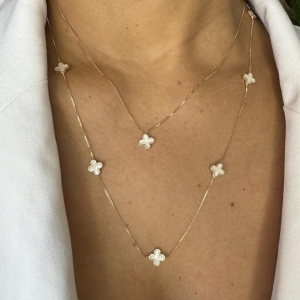 Colar Inspiração Jóia Pingente Off - Banhado a Ouro 18K