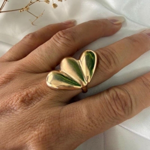 Anel Ajustável 3 Petalas - Banhado a Ouro 18k