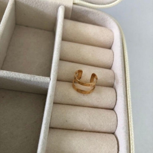 Piercing Fake Dois Filetes - Banhado a Ouro 18k