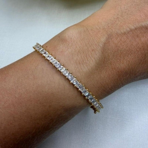 Bracelete Riviera - Banhado a Ouro 18k