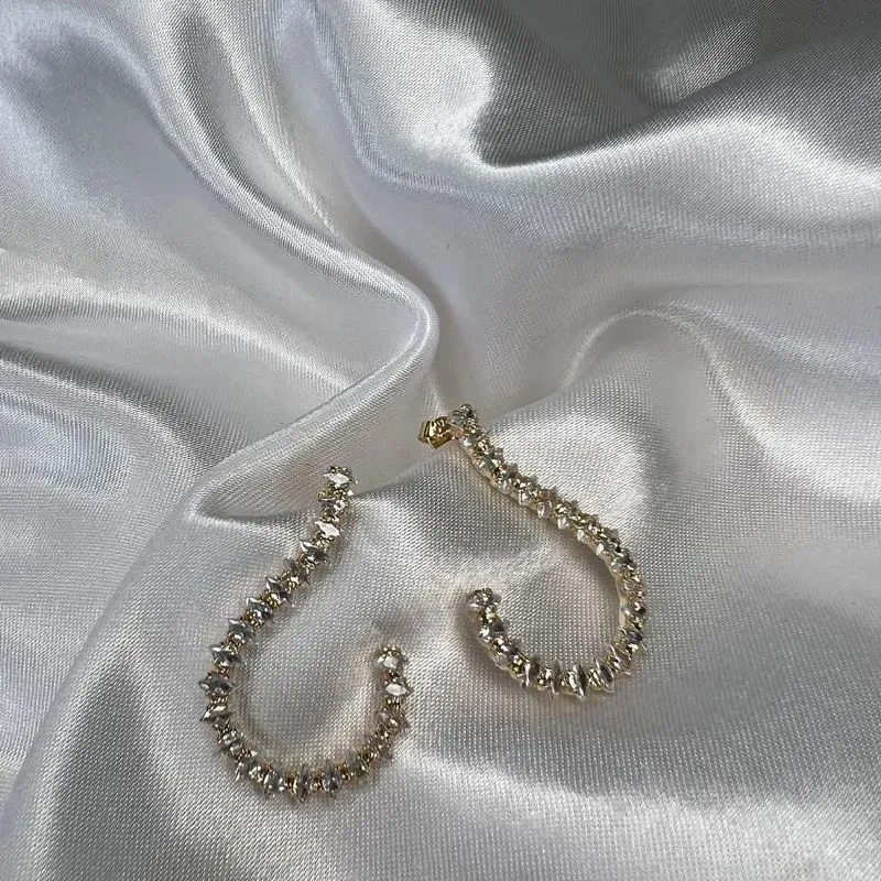 Brinco Jan Zircônias Cristal - Banhado a Ouro 18K