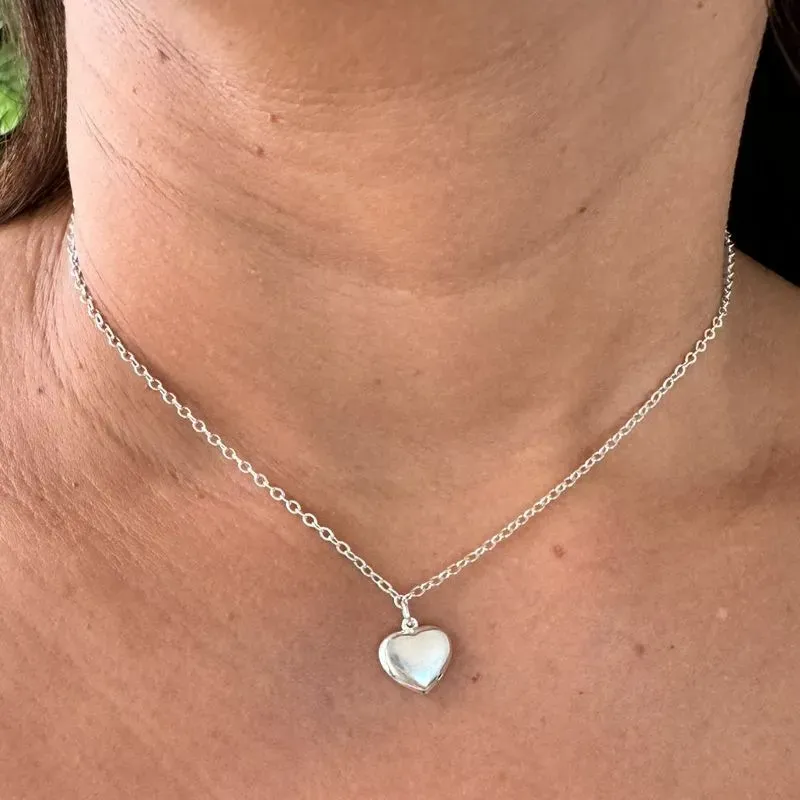 Colar Choker Pingente de Coração - Prata 925