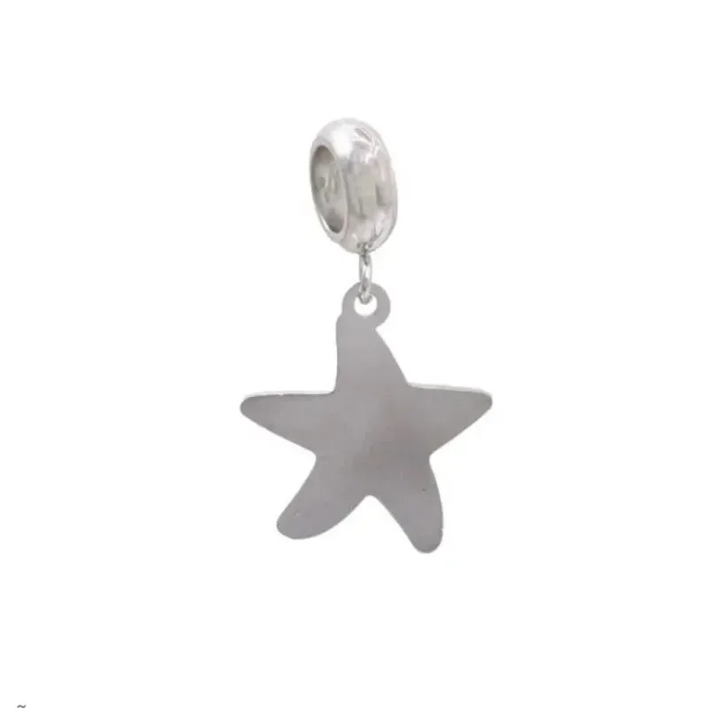 Berloque Estrela Lisa - Aço Inoxidável