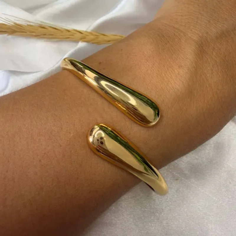 Bracelete Orgânico Gota - Banho em Verniz Italiano