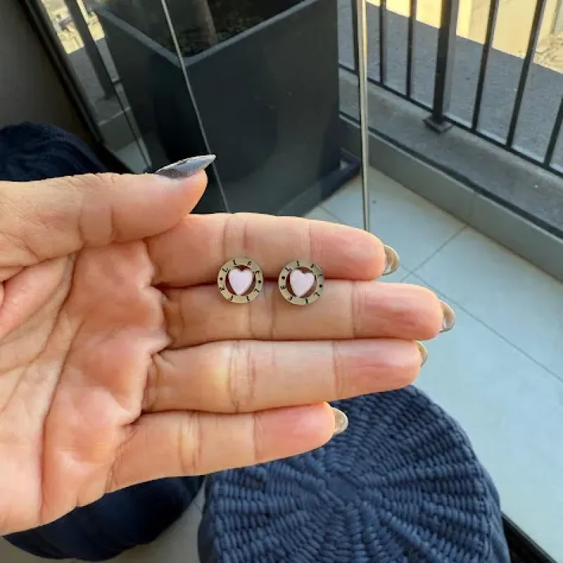 Brinco Inspiração Joia Coração Life Rosa - Aço Inoxidável