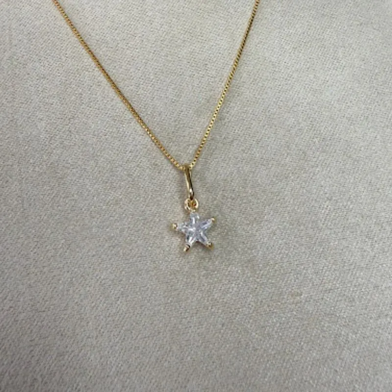 Pingente Ponto de Luz Estrela - Banhado a Ouro 18K