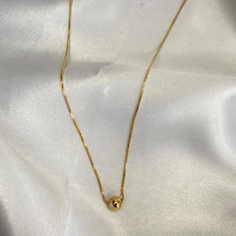 Colar Bolinha - Banhado a Ouro 18K