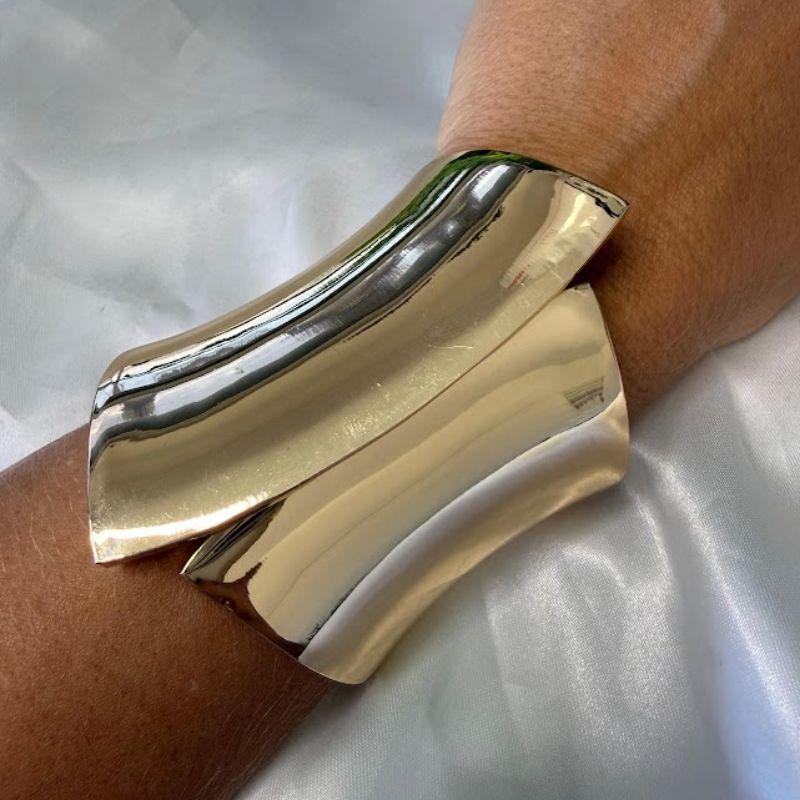 Bracelete Maxi Geométrico - Banhado a Ouro 18k