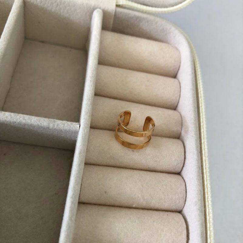 Piercing Fake Dois Filetes - Banhado a Ouro 18k