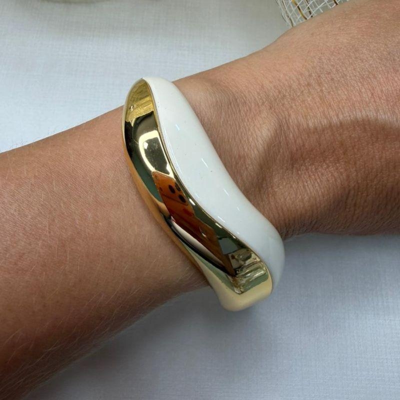 Bracelete Maximalista com Resina - Banhado Verniz Italiano