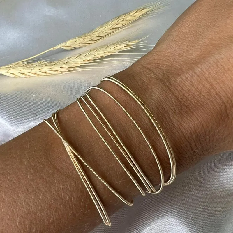 Colar - Pulseira Corda de Violão e Fecho Jóia - Banhado a Ouro 18K