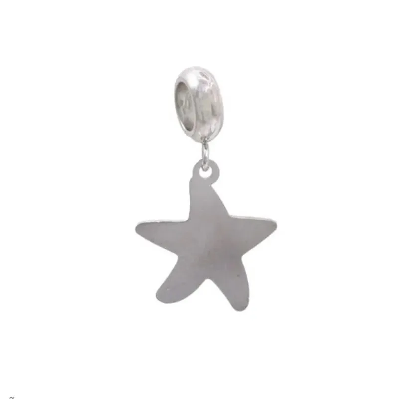 Berloque Estrela Lisa - Aço Inoxidável