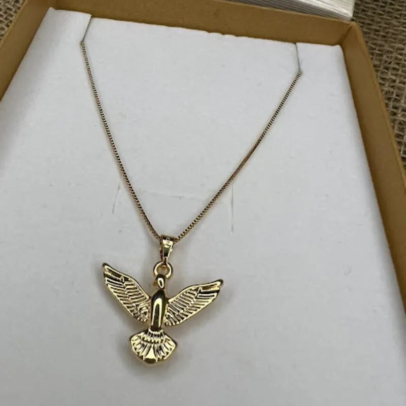 Pingente Espírito Santo - Banhado a Ouro 18K