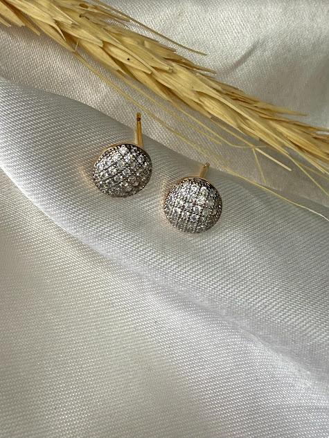 Brinco Redondo Cravejada Zircônia - Banhado Ouro 18K