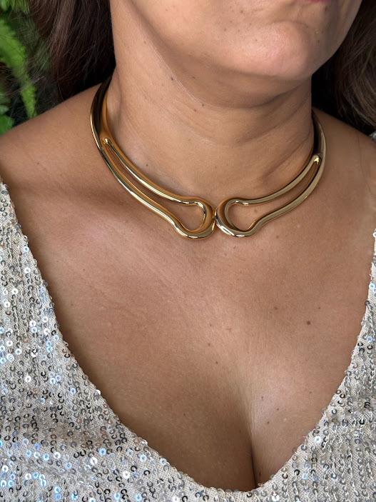 Choker Aro Orgânico - Banhado em Verniz Italiano