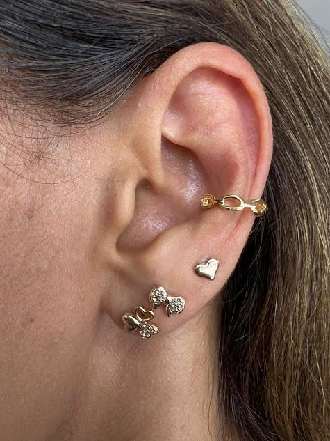 Piercing Fake Elo de Corrente - Banhado a Ouro 18K
