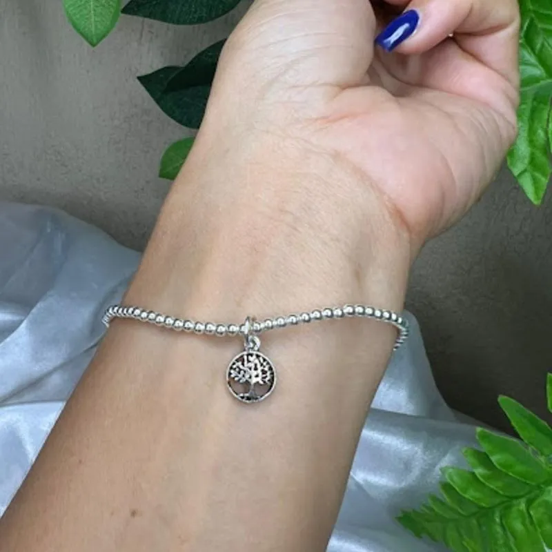 Pulseira de Bolinhas Árvore da Vida - Prata 925
