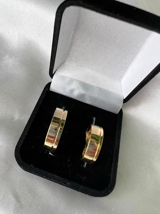Anel Aliança com Detalhe - Banhado a Ouro 18K