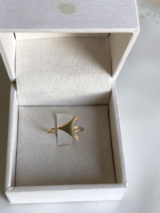 Anel Rabo de Sereira Liso - Banhado a Ouro 18K