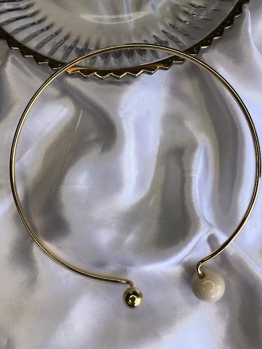 Choker Aro com Esferas - Banhado em Verniz Italiano