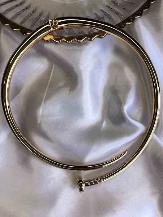 Choker Aro Ispiração Joia Prego - Banhado em Verniz Italiano