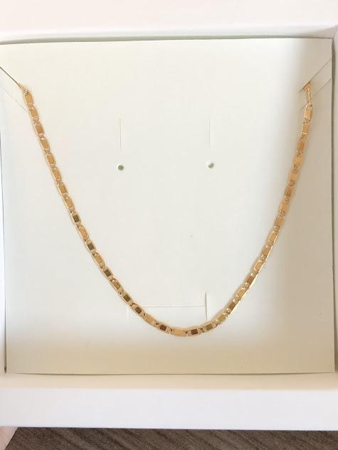 Colar Corrente Piastrine Fina 60cm - Banhado a Ouro 18K