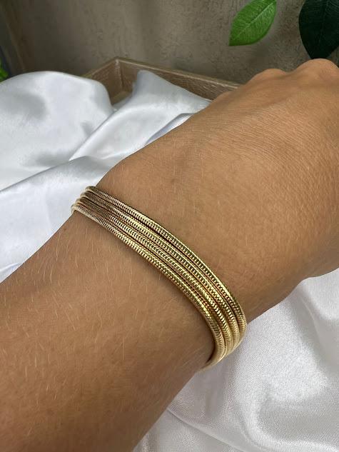 Pulseira 4 Fios - Banhado a Ouro 18K