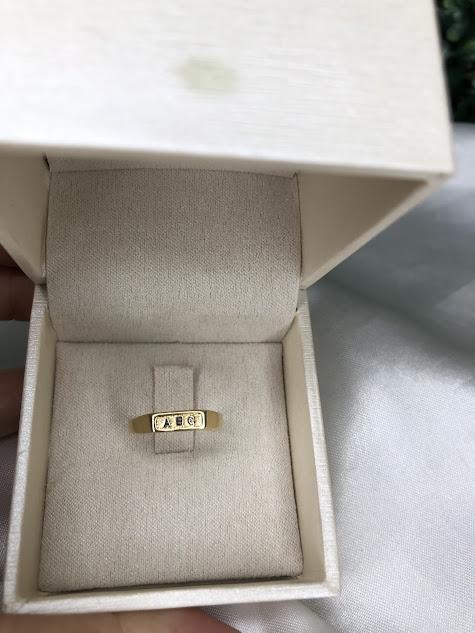 Anel ABC Chapinha - Banhado a Ouro 18k