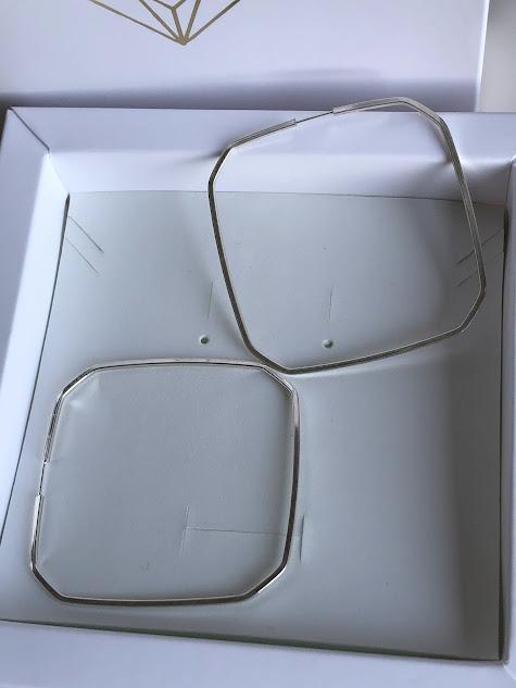 Brinco Argola Quadrada Grande - Prata 925