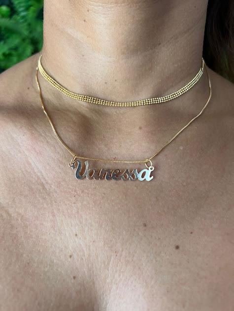 Colar Personalizado Vanessa - Banhado a Ouro 18k