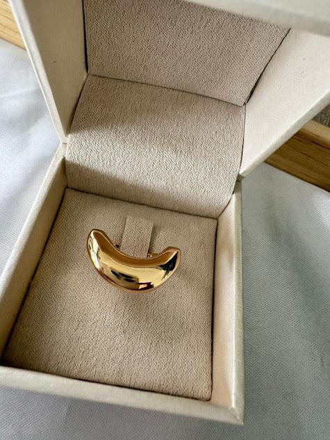 Anel Onda Liso Ajustável - Banhado a Ouro 18K