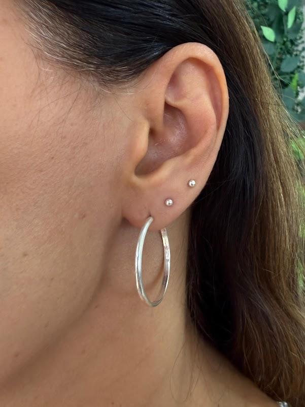 Argola Fio Arredondado - Prata 925
