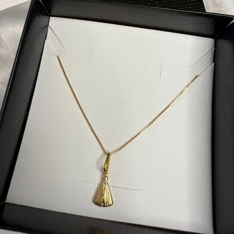 Colar Pingente Nossa Senhora Aparecida - Banhado a Ouro 18K