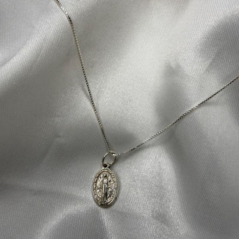 Pingente Medalhinha de Nossa Senhora Das Graças Pequeno - Prata 925