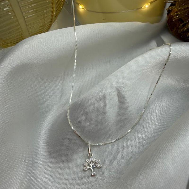 Colar Árvore da Vida Cravejada de Zircônias - Prata 925