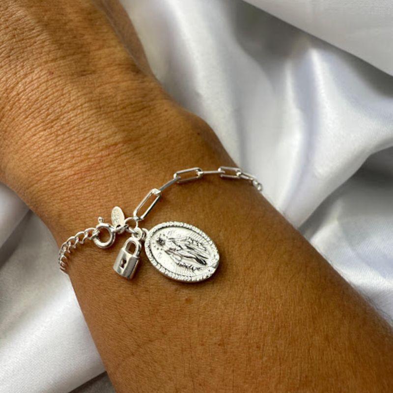 Pulseira Medalha Consagração N Senhora Das Graças - Prata25