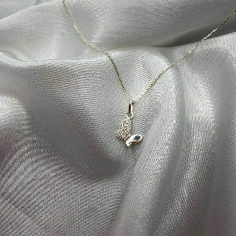 Pingente Borboleta Cravejado Zircônias - Prata 925