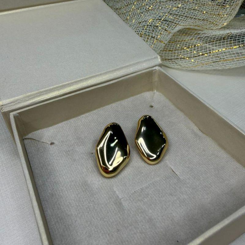 Brinco Design Orgânico - Banhado a Ouro 18k